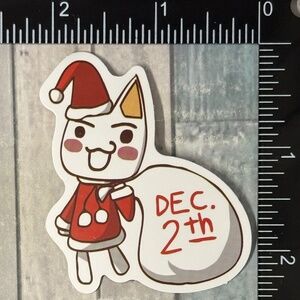 🌀10/$10🌀 Toro Kuro Inoue Cat Reusable Waterproof Vinyl Sticker Decal